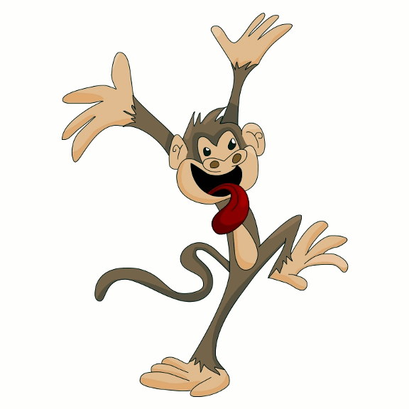 Monkey jumping out at you.