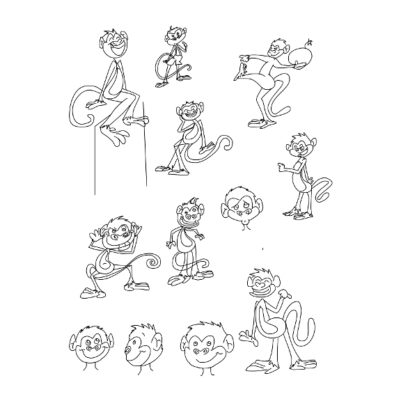 Funny Monkey Drawings.