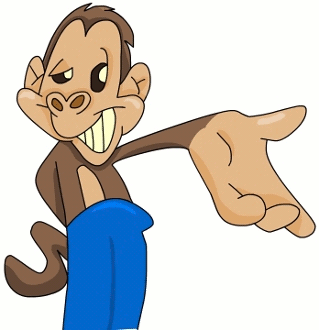 Cartoon Monkey Sleazebag Looking Thing.