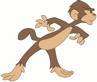 cartoon angry monkey