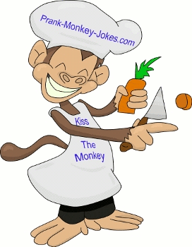 Cartoon chef monkey