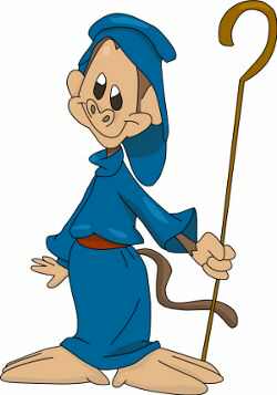 Cartoon Monkey Shepherd Cartoon Monkey Shepherd